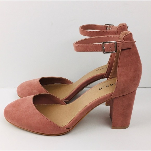 Torrid Pink Block Heel Ankle Strap Shoes - Picture 7 of 10